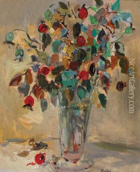 Fleurs Dans Un Vase Oil Painting - Andre Blondel (Aleksander Blonder)