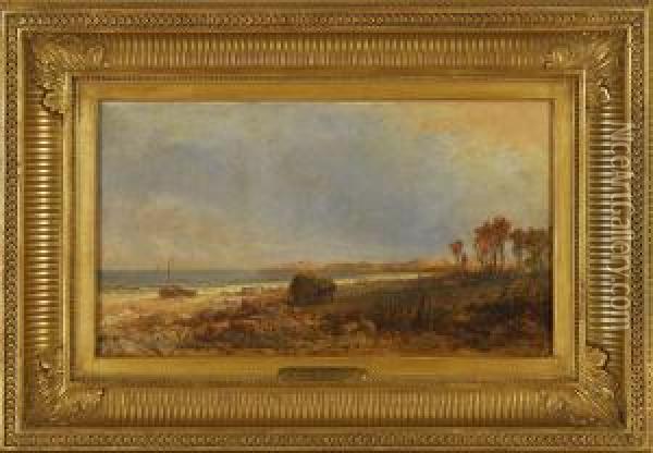 The Beach Near Cohasset Oil Painting - Arthur Quartley