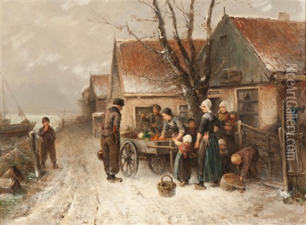 Volendam Oil Painting - Mari ten Kate