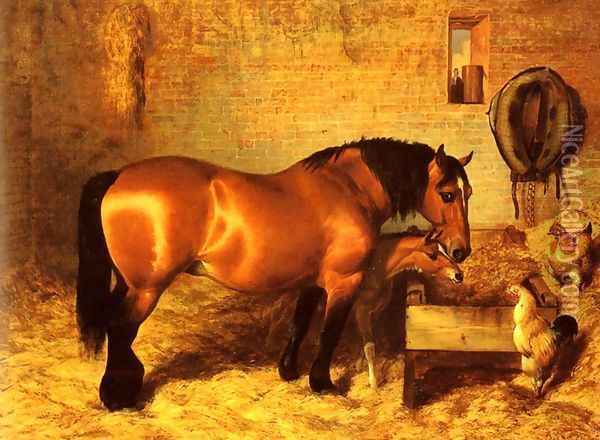 Feeding Time Oil Painting - Robert Nightingale
