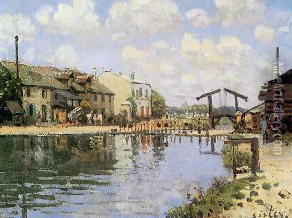 The Canal Saint-Martin, Paris, 1872 Oil Painting - Alfred Sisley