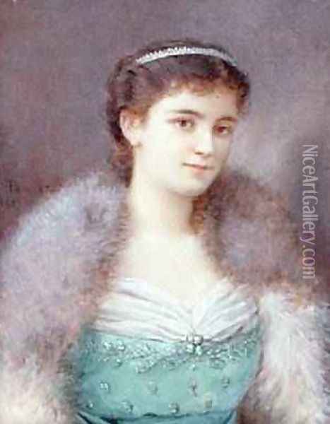 Mary Victoria Leiter, Lady Curzon 1836-1906 1889 Oil Painting - Fernand Paillet