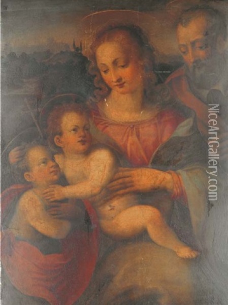 The Holy Family With The Infant Saint John The Baptist Oil Painting - Niccolo Betti