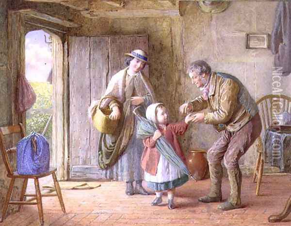 A Penny for Yourself, c.1870 Oil Painting - James Clarke Waite