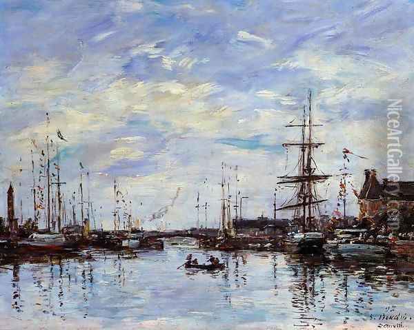 Deauville the Basin 1892 Oil Painting - Eugene Boudin