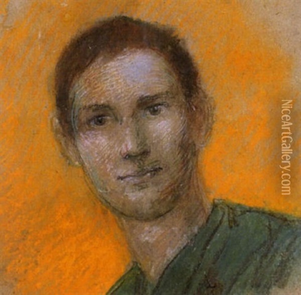 Portrat Eines Jungen Mannes Oil Painting - Albert Welti