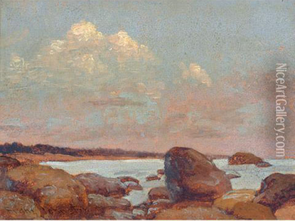 Georgian Bay Evening Oil Painting - Franz Hans Johnston