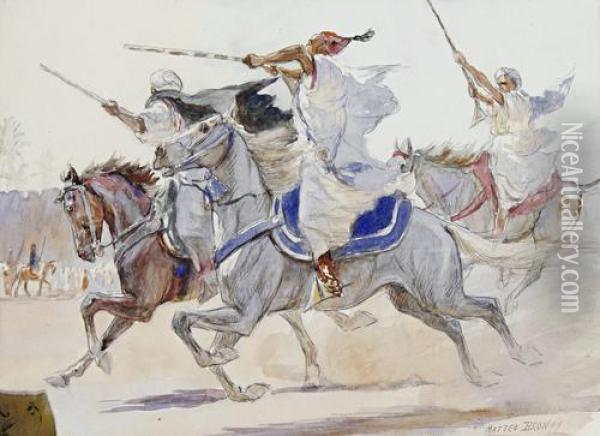 The Cavalry Charge Oil Painting - Matteo Brondy