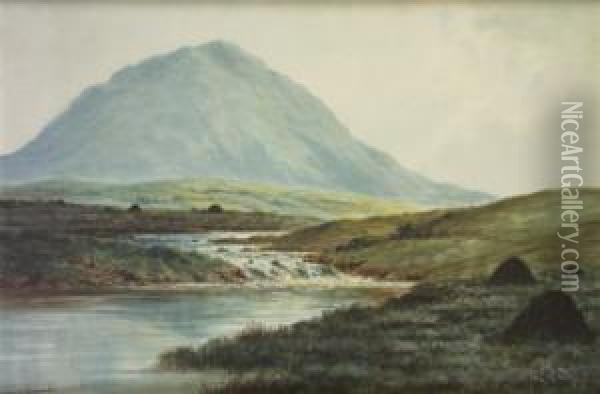 A Mountain Stream Near Lough Conn Oil Painting - Douglas Alexander