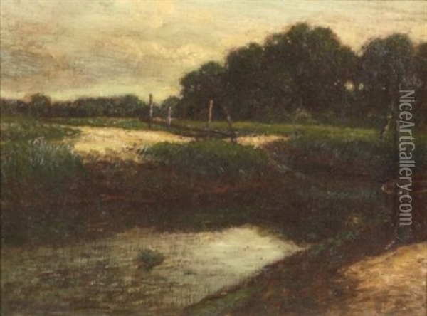 Providence River Views (2 Works) Oil Painting - George Arthur Hays