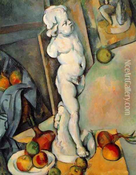 Still Life With Plaster Cupid2 Oil Painting - Paul Cezanne