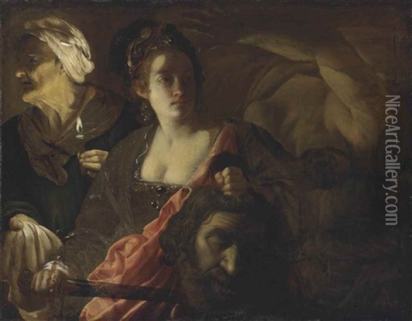 Judith With The Head Of Holofernes Oil Painting - Pietro Ricchi