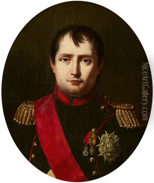 Portrait Of Napoleon Bonaparte Oil Painting - Robert Jacques Francois Faust Lefevre