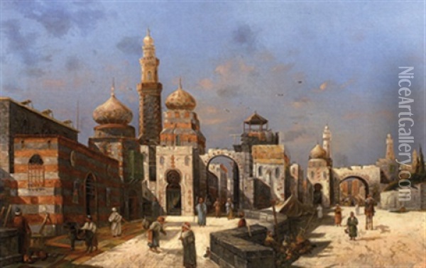 Orientalische Stadt Oil Painting - Charles Mertens