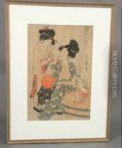 The Seller Las Tmodified This Listing 
Tue Oil Painting - Kitagawa Utamaro