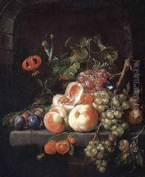 Still-Life of Fruit 2 Oil Painting - Cornelis De Heem