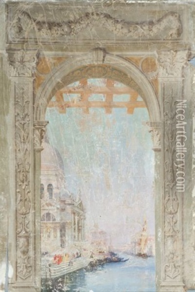 Vues De Venise (various Sizes; 6 Works) Oil Painting - Raymond Allegre