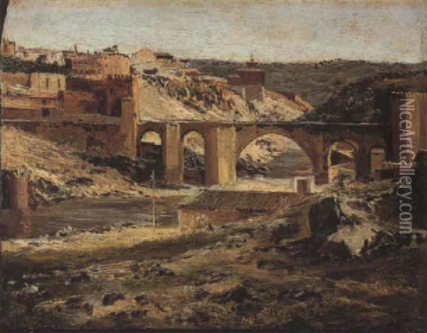 Vista De Toledo Oil Painting - Jose Lupianez y Carrasco