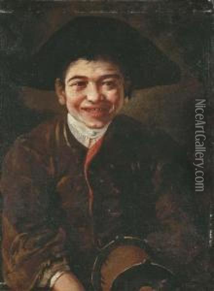A Laughing Boy Oil Painting - Giacomo Ceruti (Il Pitocchetto)