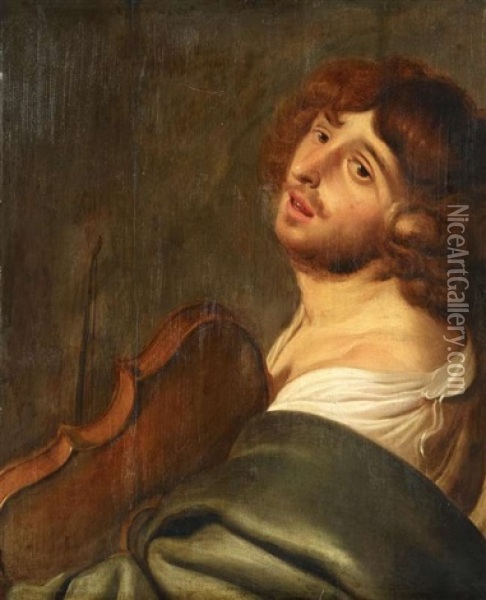 Musikant Mit Einer Viola Oil Painting - Jacob Adriaensz de Backer