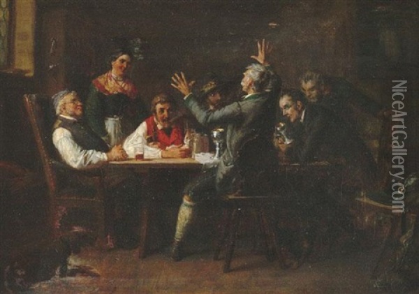 Gasthausszene Oil Painting - Wilhelm Amandus Beer