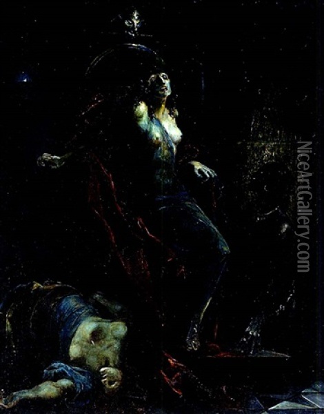 Salome In Trance Oil Painting - Sandor Unghvary