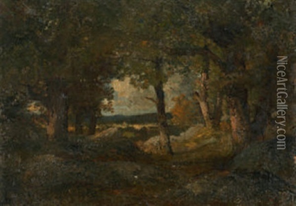 Waldlandschaft Oil Painting - Jean Emile Renie