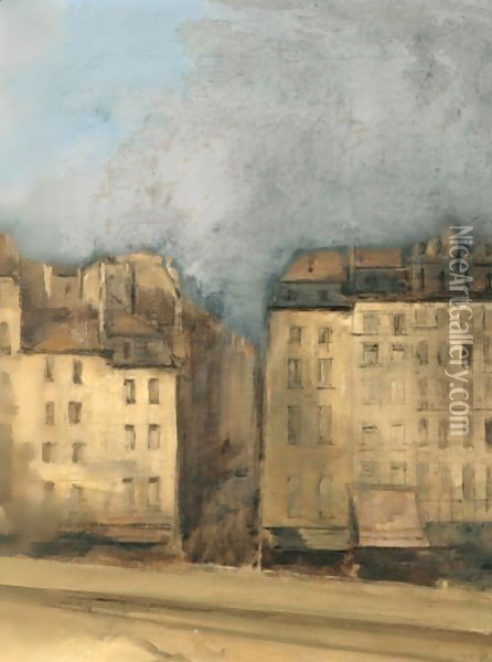 Banks Of The Seine, Paris Oil Painting - Antoine Vollon