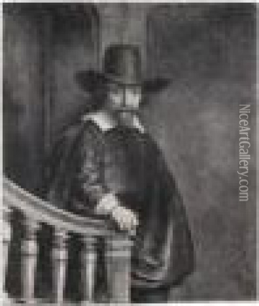 Ephraim Bonus, Jewish Physician (b., Holl.278; H.226; Bb.47-a) Oil Painting - Rembrandt Van Rijn