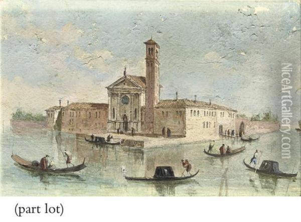 View Of The Island Of San Clemente, Venice Oil Painting - Giacomo Guardi