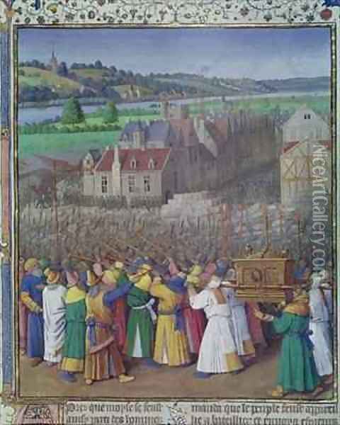 The Fall of Jericho Oil Painting - Jean Fouquet
