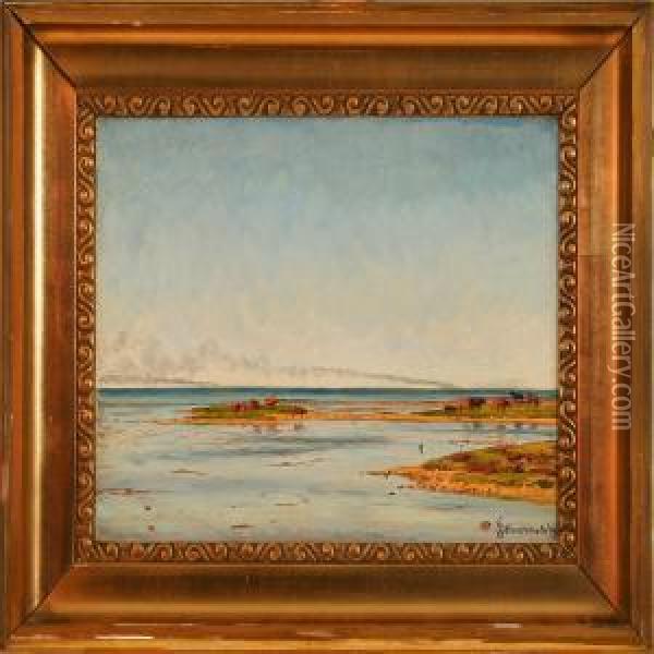 View Of Saltholm Island, Denmark Oil Painting - Emil Winnerwald