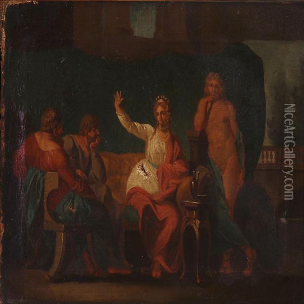 Diogenes Soger Visdommen Oil Painting - Nicolas-Abraham Abilgaard
