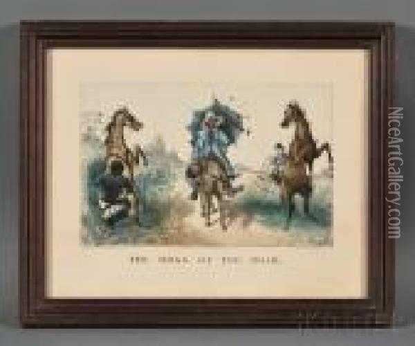The Boss Of The Road. Oil Painting - Currier & Ives Publishers