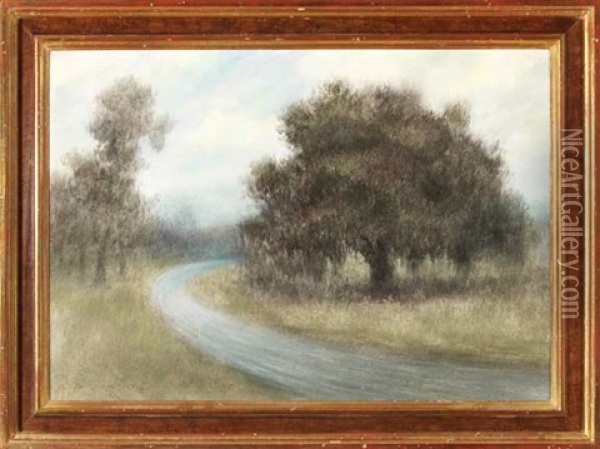 Louisiana Country Road Oil Painting - Alexander John Drysdale