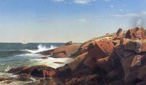 Indian Rock, Narragansett, Rhode Island Oil Painting - William Stanley Haseltine