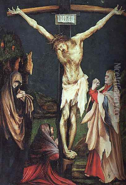 The Small Crucifixion 1511-20 Oil Painting - Matthias Grunewald (Mathis Gothardt)