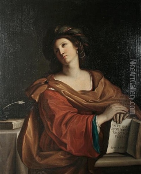 Sybil Oil Painting -  Guercino