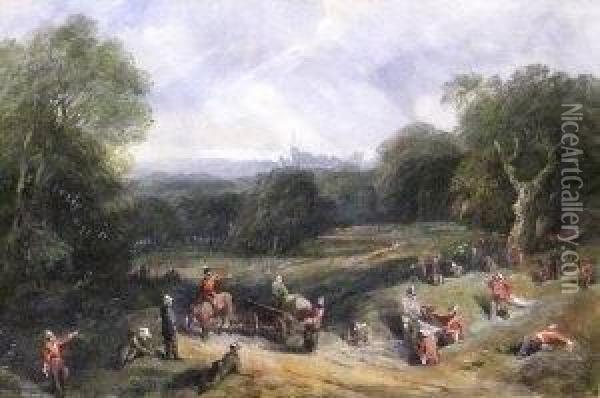 Maneuvers In Windsor Great Park Oil Painting - Charles Stewart Hardinge