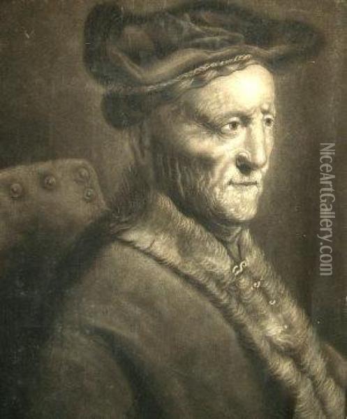 Portrait Of The Artist's
Father Oil Painting - Rembrandt Van Rijn
