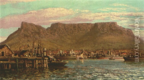 A View Of Table Bay Oil Painting - Tinus de Jongh