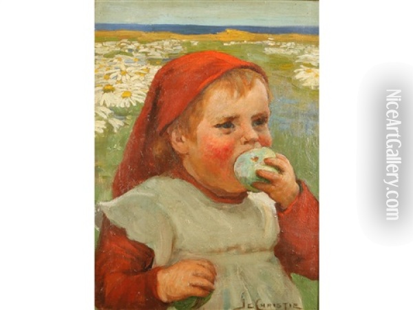 I Like Apples Oil Painting - James Elder Christie