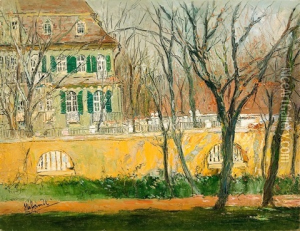 Villa (munchen) Oil Painting - Otto Hammel