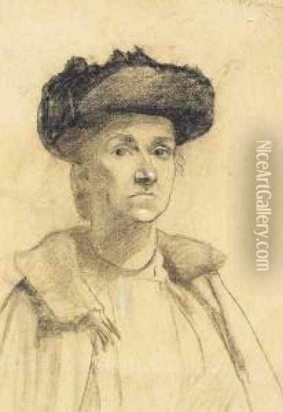 Study For Portrait: Mrs Moore Oil Painting - Sarah Henrietta Purser