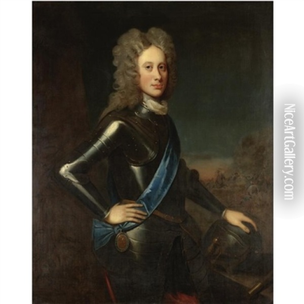 Portrait Of A Nobleman (john Campbell, 2nd Duke Of Argyll?) Oil Painting - William Aikman