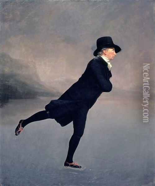 The Reverend Robert Walker skating on Duddingston Loch, 1795 Oil Painting - Sir Henry Raeburn
