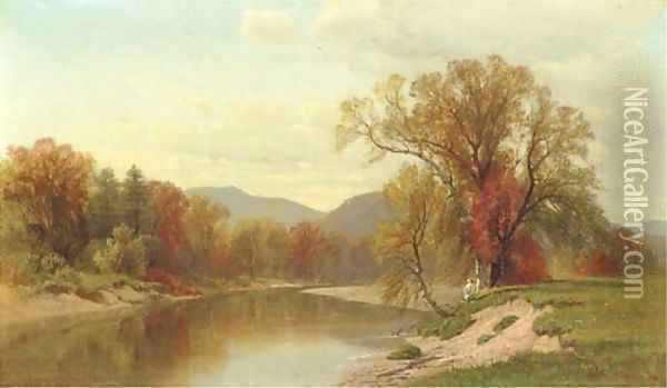 Autumn on the Saco River Oil Painting - George Henry Smillie