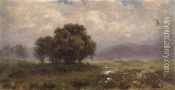 Landschaft Bei Agrigent Oil Painting - Francesco (Luigi) Lojacono