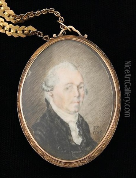 Portrait, Unidentified Member Of Bealle-johnson-bullein-kelsall Family Oil Painting - James Peale Sr.