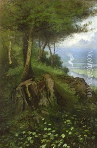 View Of The Oxbow Oil Painting - Elbridge Kingsley